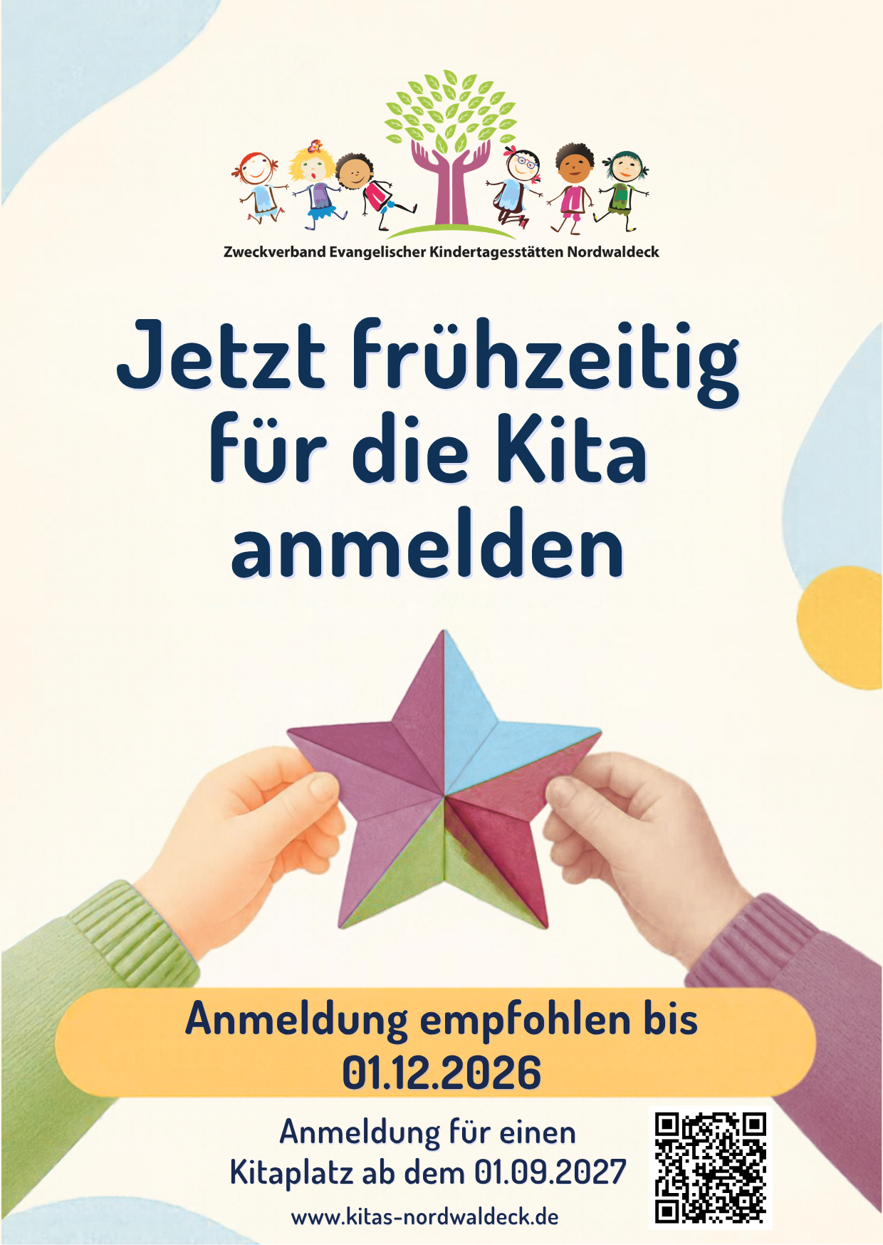 Frühzeitige Kita-Anmeldung Flyer (105 x 148 mm) - 1