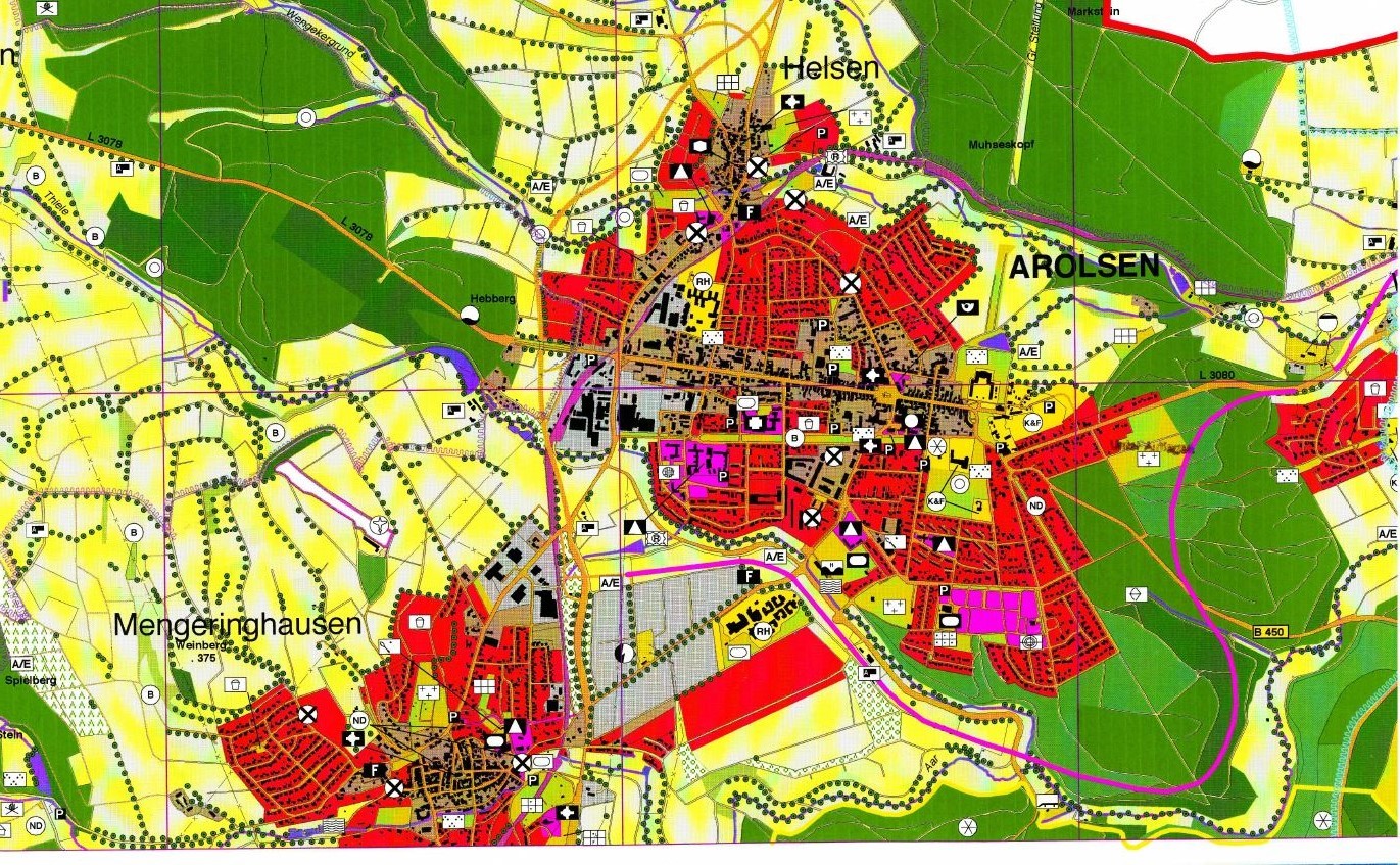 Flächennutzungsplan 1996 der Stadt Bad Arolsen Ausschnitt Flächennutzungsplan 1996 der Stadt Bad Arolsen