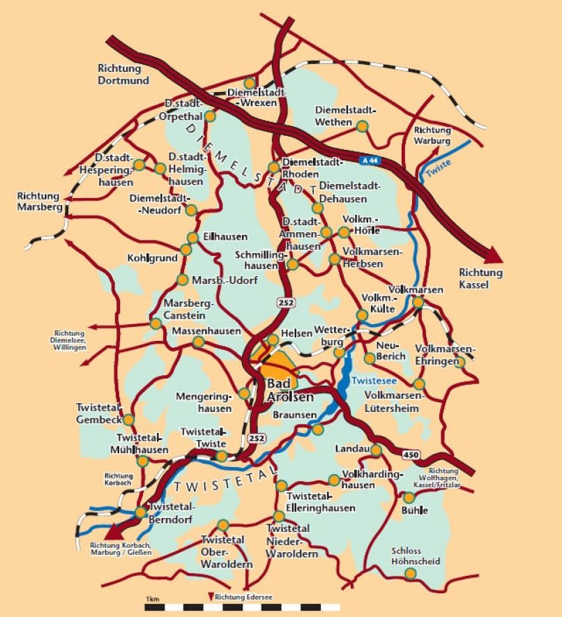 Karte Nordwaldeck
