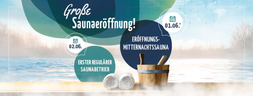 Große Saunaeröffnung am 1. Juni 2019