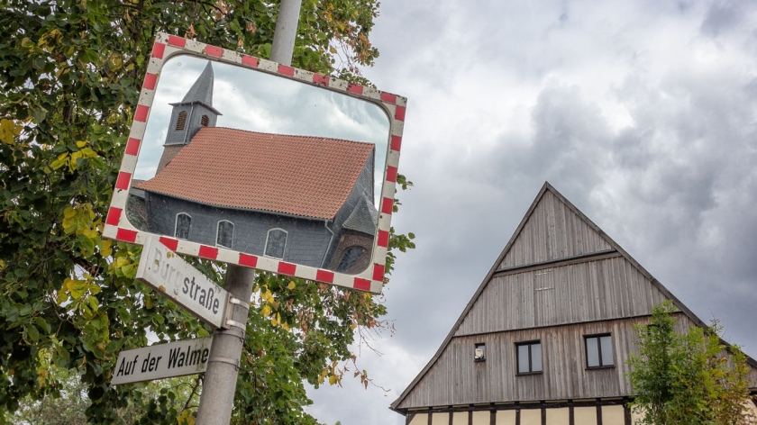 Außenansicht der evangelischen Kirche in Wetterburg