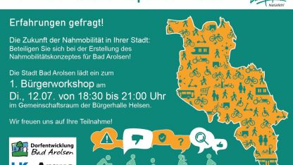 Nahmobilitätskonzept Bad Arolsen - Einladung zum Bürgerworkshop